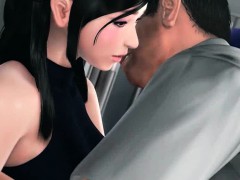 Sexy animated doing handjob and gets cumshot
