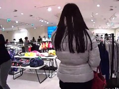 Luscious czech sweetie is tempted in the shopping centre and