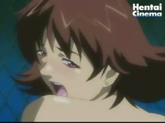 Busty hentai chick gets her pussy fucked outdoors