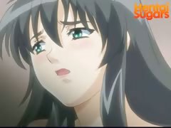 Barely legal hentai chick gets her nipple twisted and then