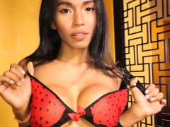 Teen Ladyboy With Big Tits Gives Head And Stuffs Ass