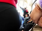INCREDIBLE - Round Bubble Butt Teen on the Train