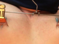 Slave Nippel Breast Torture Stretching Needle