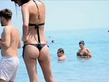 Amazing ass greek babe beach