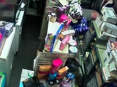 Str8 caught fucking on security camera in store