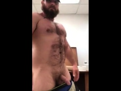 Muscle Man Showing His Dick