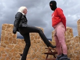 CFNM domina shows sub ballbusting and CBT lesson outdoor