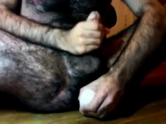 Hairy Guy And His Dildo