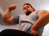 Muscular Hunk Caught Jerking Off Alone