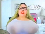 Big-Titted Blonde BBW on Webcam